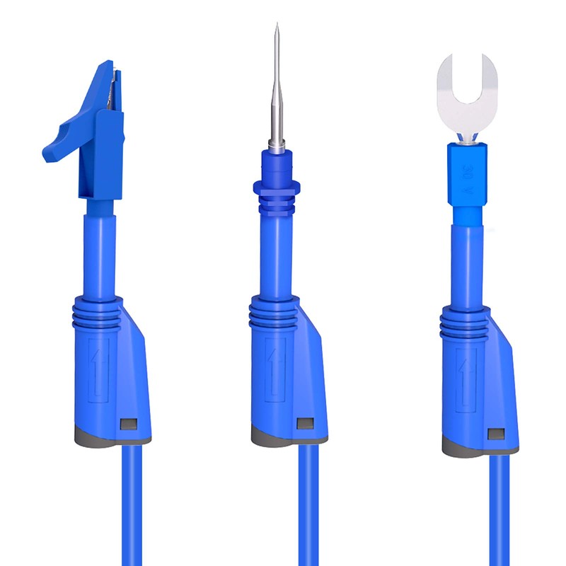 Goupchn 5PCS Banana Plug Silicone Test Leads Kit 4mm Fully