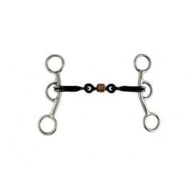 Showman Stainless Steel Junior Cow Horse Bit w/ 5" 3-Piece Sweet Iron Snaffle Mouth