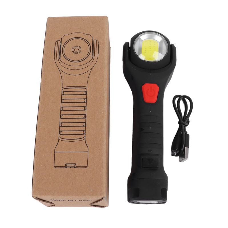Flashlight 360 Degree Rotatable USB Charging Super Bright Magnetic Handheld