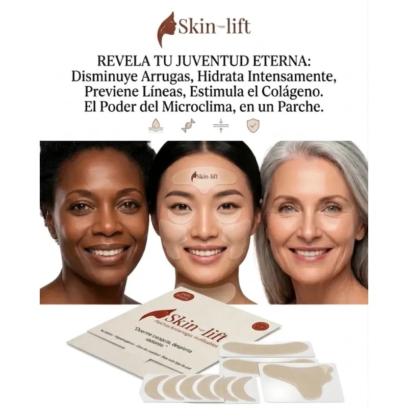 Parches Silicona Antiarrugas Skin Lift Reutilizables Día Noche