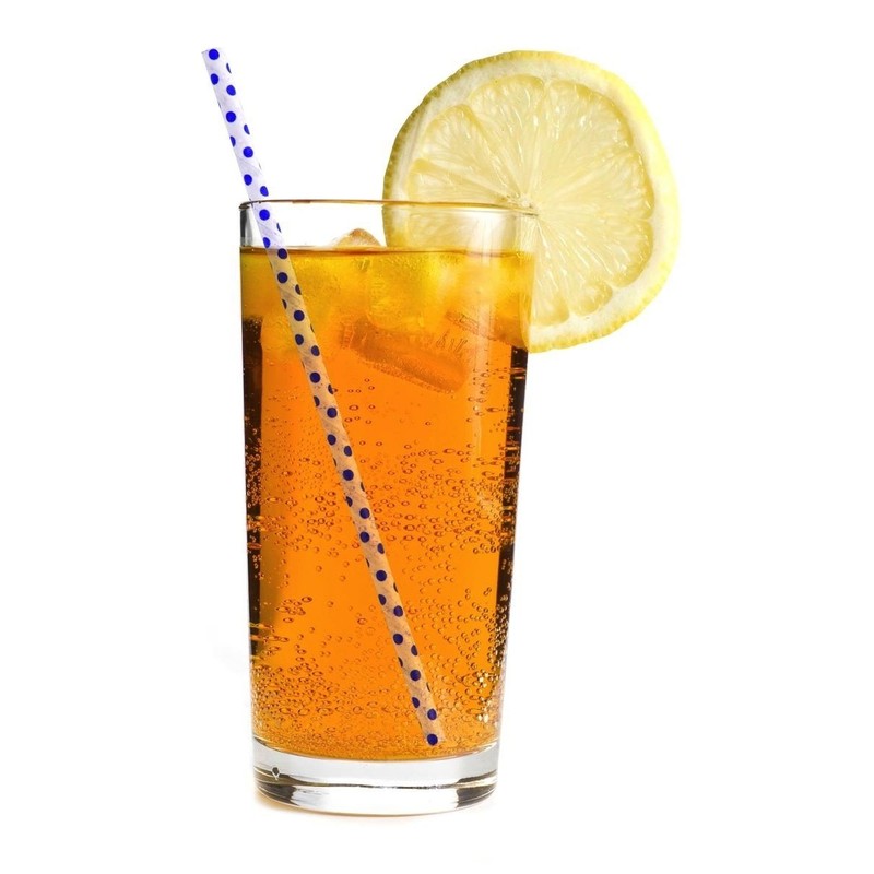 Kikkerland Dots Paper Straw, Blue