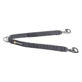 RUFFWEAR, Extensión de correa de acoplamiento de doble pista para pasear a 2 perros, gris granito