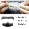 Fake Beard Goatee Mustache Realistic 100% Full Hand Tied Facial
