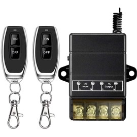 VONVOFF Wireless Remote Switch,AC110V/120V/240V/ 30A Relay RF Remote Control Light Switches with 328ft Long Range,Wireless ON/Off Switch kit for Pump lamp,Motor,Fan,dust Collector,Light,Garage Door.