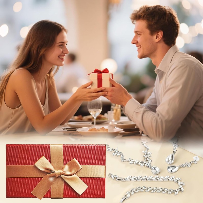 Sendowtek Juego De Joyería, Conjunto De Joyas Para Mujer
