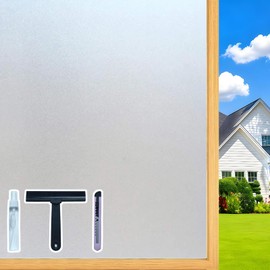 ZHMRROAD Frosted Glass Window Privacy Film Removable Heat Blocking UV Protection Static Cling Window Film for Bathroom Home Door Office Pure 35.4 x 78.7 Inches