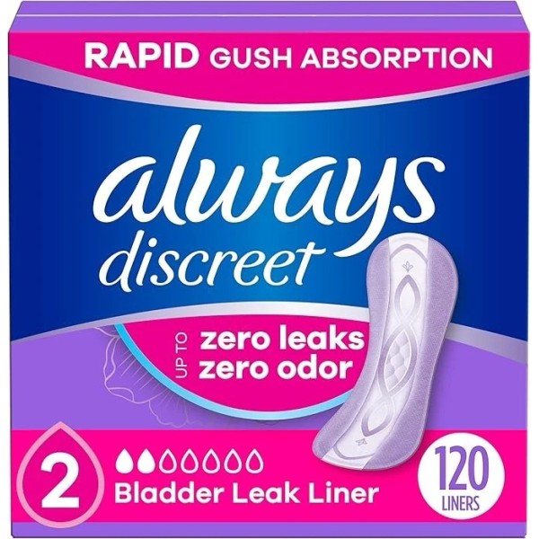Unbranded Always Discreet Incontinence Panty Liners Size 2, Very Light