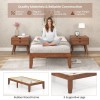 COSTWAY 14" Twin Size Modern Wooden Platform Bed Frame Bedroom
