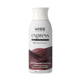 Kiss Express Color Semi- Permanent Darkest Brown 3.5oz by Kiss Express