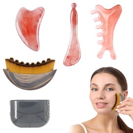 MUNSKT Lymph Contour Face Brush, Cellulite Massage Brush for Skin, Firming Drainage Massager for Face, Soft Bristles, Gua Sha, Relieves Fatigue and Improves Blood Circulation