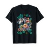 Retro Horse 60s 80s Girls Flowers Pony Teen Child T-Shirt