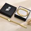 VNOX Gold Initial Bracelet for Men - Mens Gold Plated