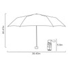 Compact Black Rubber Manual Folding Umbrella - 5-Fold Portable Sun