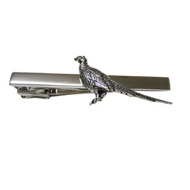 Kiola Designs Standing Pheasant Bird Square Tie Clip