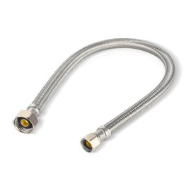 20-Pack HeSun 12-Inch Stainless Steel Braided Faucet Hose, 1/2" FIP x 3/8" Comp Faucet Connector Supply Line
