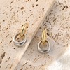 Gold & Silver Swirl Dangle Earrings for Women - Hypoallergenic