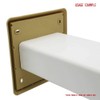 Kair Beige Louvred Wall Vent Grille 155mm External Dimension with
