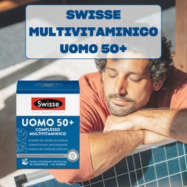 SWISSE Ultivit - Multivitaminico Completo Uomo 50+ con Magnesio Vitamine e Ferro per Supporto a Sistema Immunitario Adulti e Metabolismo Energetico, Integratori Alimentari Made in Italy, 30 Compresse