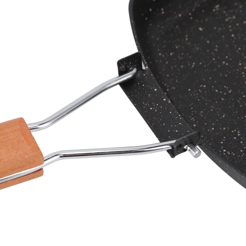 Frying Pan Outdoor Household Folding Beech Handle Energy Saving Non