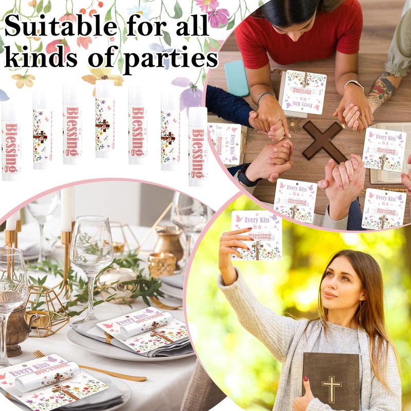 15Pack Christian Lip Balm Gifts Bulk, Faith Bible Verse Moisturizing