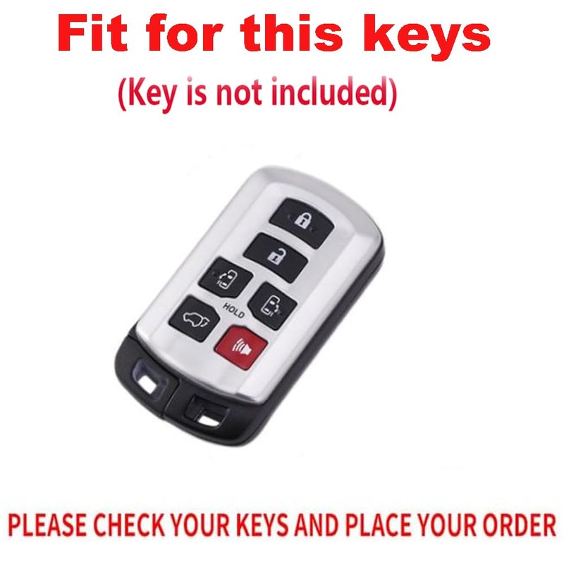 TECART 6 Buttons Soft TPU Remote Smart Key Fob Case