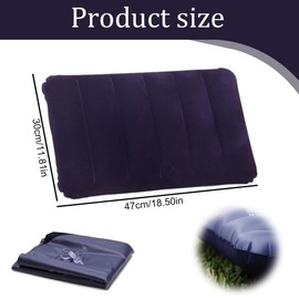 KEQAR 2 Stück Aufblasbares Kissen für Strand, Camping, Reisen und Schwimmen - PVC Kopfkissen, Luftkissen, Sitzkissen, Luftmatratze Klein（Grau + Blau）