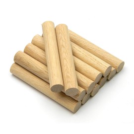 Premium Quality European Oak Dowel 100mm Long (16mm - Pack of 12)
