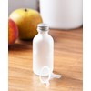 JUVITUS 2 oz Frosted Clear Glass Boston Round Bottle with