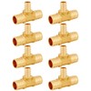 Uenede 8PCS LF Brass 3/4 to 1/2 to 3/4 Inch