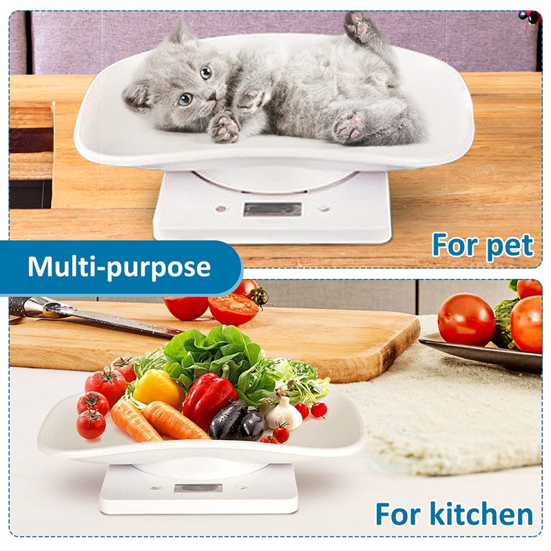 Digital Pet Scales Electronic LCD Scale for Small Animals with