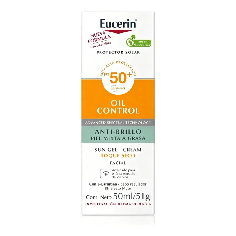 2pcs Protector Solar Eucerin Oil Control Spf50+ 50ml