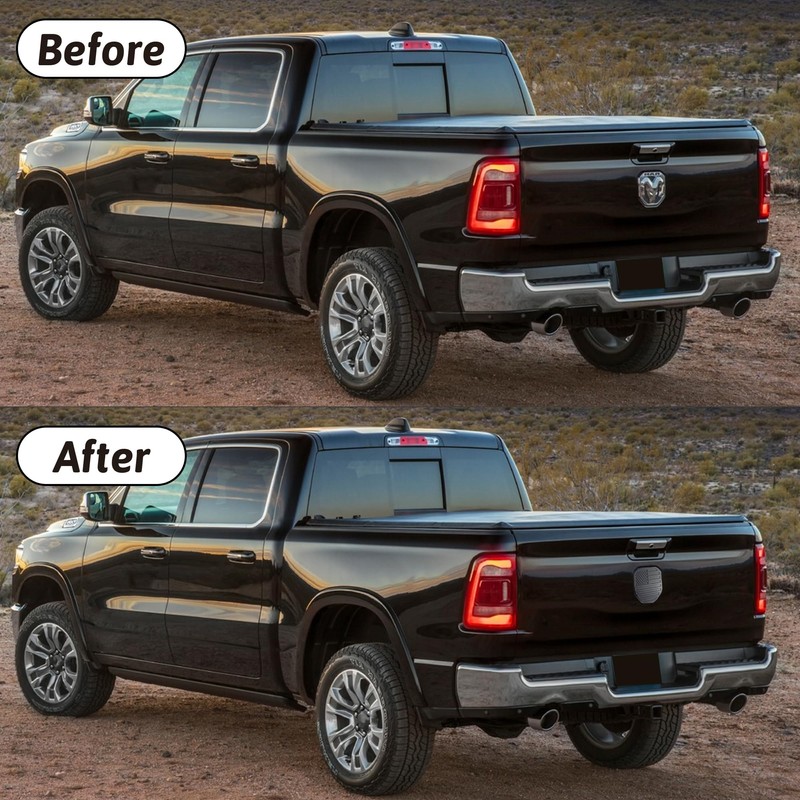 OUESAAS Rear Tailgate Emblem for 2019-2024 RAM 1500 2500 3500,