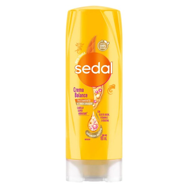 Unilever Sedal Acondicionador For Dry Hair Crema Balance Para Cabello Seco Fast Hydration, 190 ml / 6.4 fl oz (pack of 2)