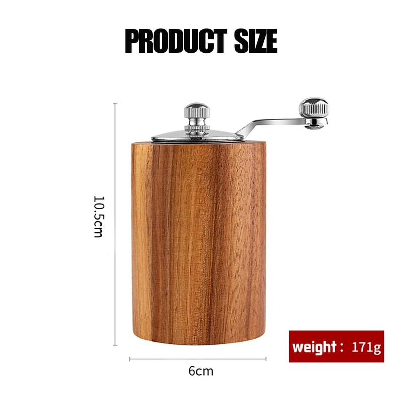 Acacia Wood Salt and Pepper Grinder Mills Sets,Wooden Shakers with