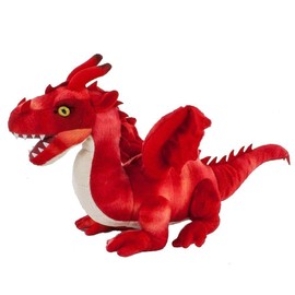 Teddys Rothenburg Uni-Toys Soft Toy Dragon Red 40 cm Standing Plush Dragon Cuddly Toy Dragon Plush Fabric Dragon