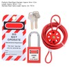 Cable Lock Kit Adjustable Insulation Universal for Valve Red Energy