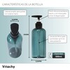 VITACHY. Pack of 3 Blue Plastic Bathroom Soap Dispenser with