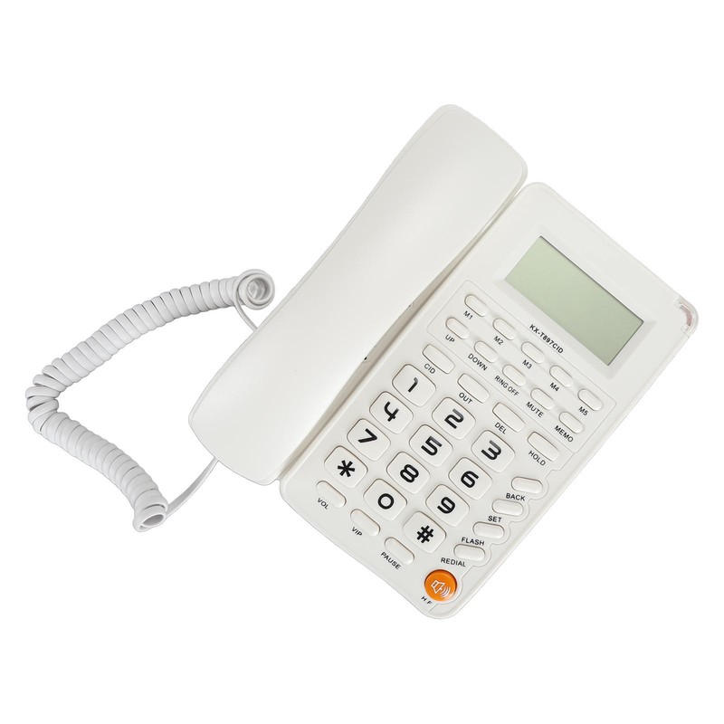 Desktop Telephone Big Button Corded Landline Telephone 16 Bit HD