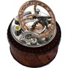 WOANIN Antique Brass & Copper Sundial Compass silver Clock in