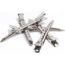 Duck Bill Hair Clips 12 Pack Hair root fluffy hair clip headdress hairpins without trace. (Silvery, One size)