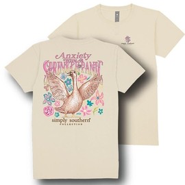 Simply Southern Anxiety with A Sprinkle of Panic - Goose - Adult T-Shirt (US, Alpha, XX-Large, Regular, Regular, Whisper Cream)
