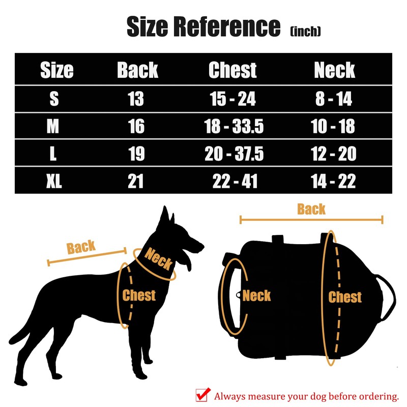 AIWAI Tactical Dog Harness with Pouches,Dog Vest Harness for Large