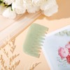 Geiserailie 2 Pieces Jade Combs Massage Stone Hair Comb Guasha