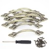 Hymyily 10-Piece Set Zinc Alloy Arch-Shaped Antique Handles Retro Bow-Shaped