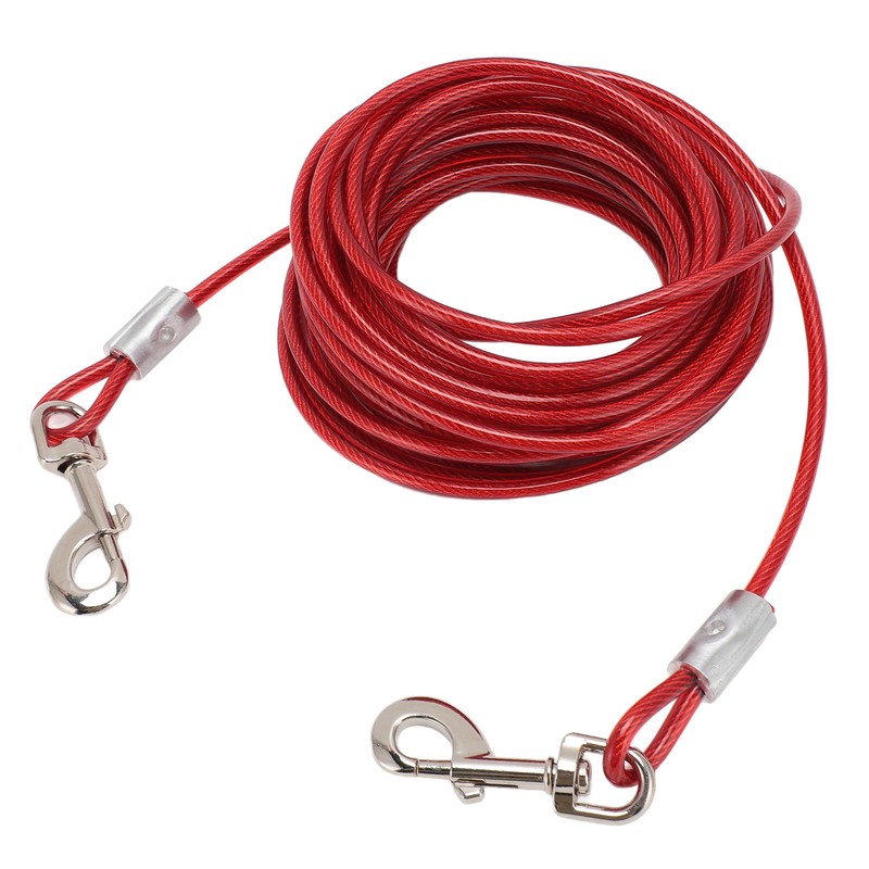 Dog Tie Out Cable Steel Wire Double Head Bite Resistant
