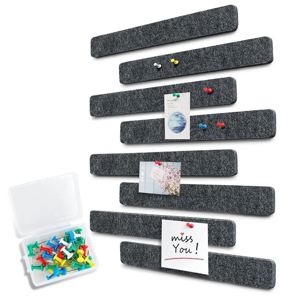 Uoisaiko Felt Pin Board Bar 13"x2", Pack of 8 Bulletin