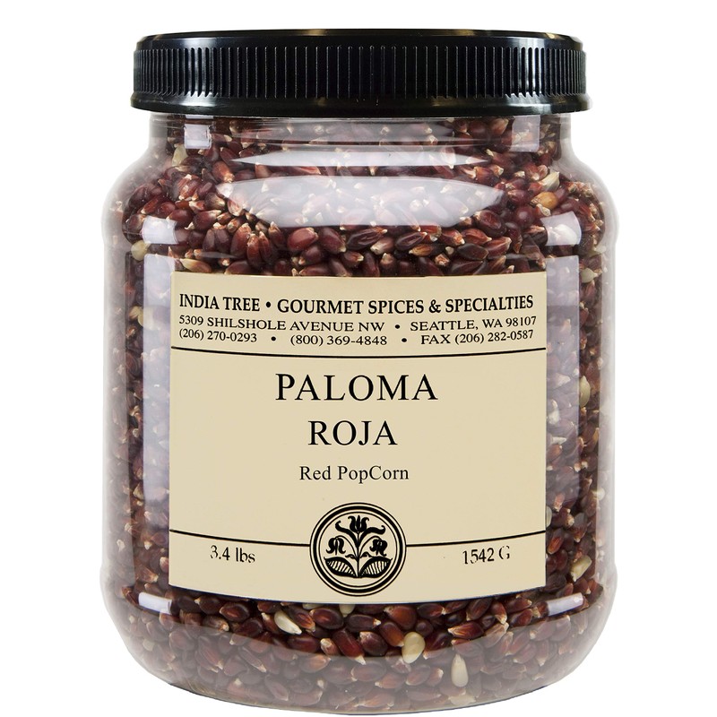 India Tree Paloma Roja (Red) PopCorn, 3.4 lb (Pack of