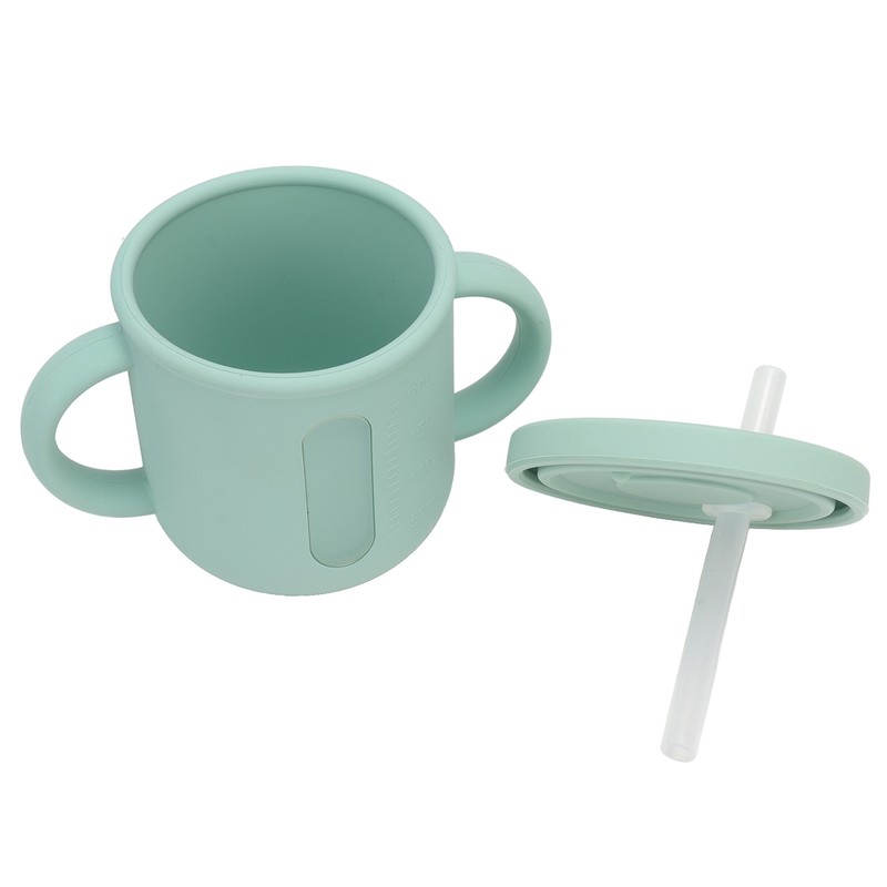 Silicone Sippy Cups Double Handles Lightweight Toddler Training Cup with