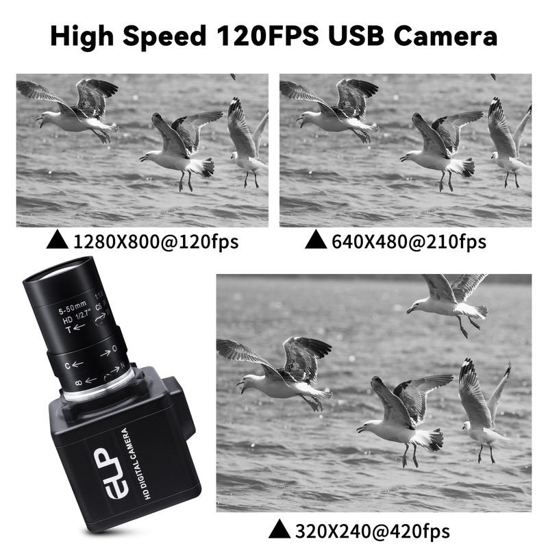QILOVE Global Shutter USB Camera – 800P Monochrome Ultra High