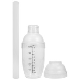 Mikinona Lemon Tea Shaker Set 17Oz Plastic Cocktail Shaker with Muddler Lid Drink Mixer for Street Milk Tea Vendors Quick and Easy Lemon Preparation Bartender Mixing Cup